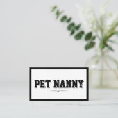 Moderne Gras Bordure Pet Nanny Carte de visite (Debout devant)
