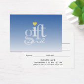 Moderne Gras Ciel Bleu Ombre Or Coeur Cadeau Coeur (Bureau)