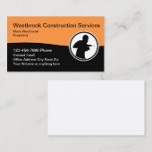 Moderne Gras Construction Cartes de visite Design  (Devant / Derrière)