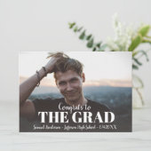 Moderne Gras Grad Photo Invitation de la fête de g (Debout devant)