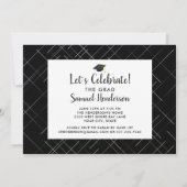 Moderne Gras Grad Photo Invitation de la fête de g (Dos)