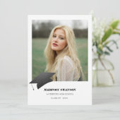 Moderne Gras minimaliste Faire-part Grad (Debout devant)