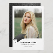 Moderne Gras minimaliste Faire-part Grad (Devant / Derrière)