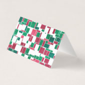 Moderne Gras Rouge et Vert Noël Mondrian (Back)