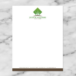 Moderne grasverzorging/landschapsgras Logo Briefhoofd Ontwerp