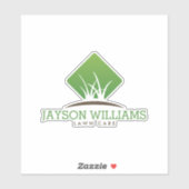 Moderne grasverzorging/landschapsgras Logo Sticker (Vel)