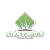 Moderne grasverzorging/landschapsgras Logo Sticker (Voorkant)