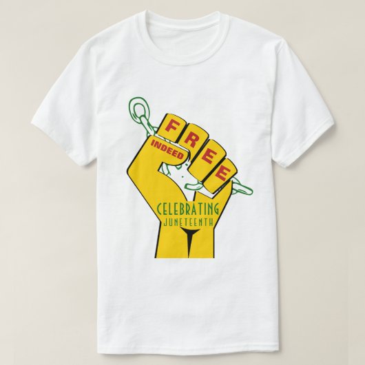 Moderne, gratis JUNETEENTH T-shirt (Design voorkant)
