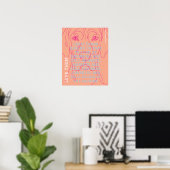 Moderne Great Dane Poster groen (Thuiskantoor)