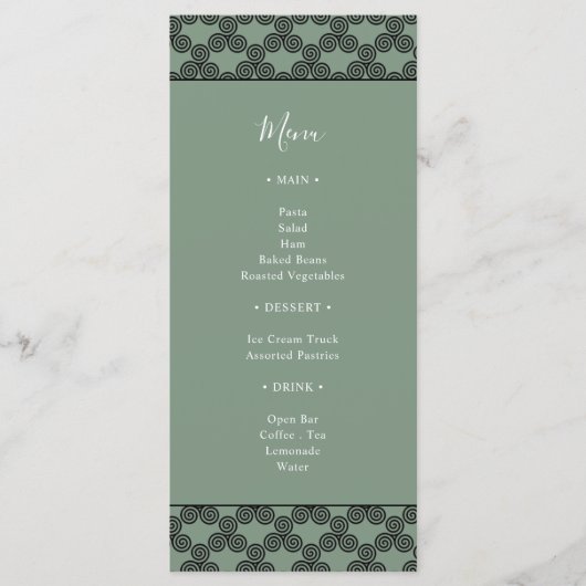 Moderne Green Celtic Knot Faire-part de mariage ir (Devant)