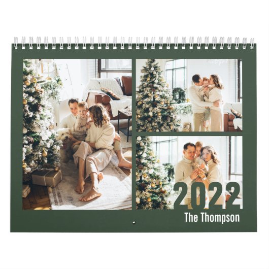 Moderne Green Custom Créez votre propre calendrier (Protection)