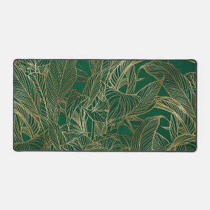 Moderne Green Gold Foliage Plante Design botanique