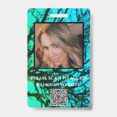 Moderne Green Rustique Famille Retrouvailles Badge (Arrière)