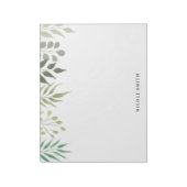 Moderne Greenery Botanical Foliage Notitieblok (Gedraaid)