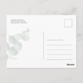 Moderne Greenery Eucalyptus Baby shower Briefkaart (Achterkant)