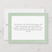 Moderne Greenery Eucalyptus Baby shower Hartelijk  Bedankkaart (Achterkant)