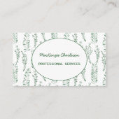 Moderne Greenery QR-code Visitekaartje (Voorkant)