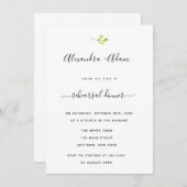 Moderne Greenery Rehearsal Dinner Invitations Kaart (Voorkant / Achterkant)