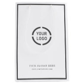 Moderne grens aangepaste logo promotionele branded medium cadeauzakje (Voorkant)