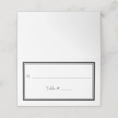 Moderne grens minimalistisch zwart withuwelijk (Buitenkant ongevouwen)