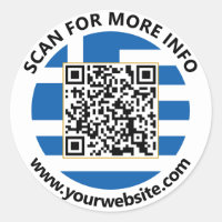 Moderne Griekse QR-code stickers, Griekse vlag