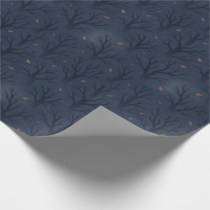 Moderne Griezelfolie met Bomen Halloween Seizoensc Cadeaupapier