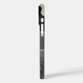 Moderne Grijze Aangepaste Monogram Fotocollage Case-Mate iPhone Case (Achterkant / Links)