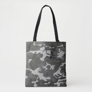 Moderne Grijze Abstracte Camo Camouflage Tote Bag
