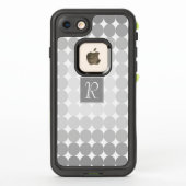 Moderne Grijze Cirkels Monogram (Achterkant)