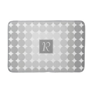 Moderne Grijze Cirkels Monogram Badmat