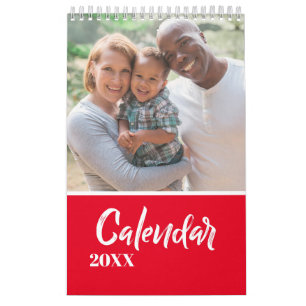 Moderne Grijze douane multi-fotorebratie C Kalender