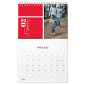 Moderne Grijze douane multi-fotorebratie C Kalender (Feb 2026)