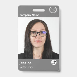 Moderne Grijze Druk Aangepaste Collectieve ID Mede Badge