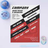 Moderne grijze en rode autoflyer flyer (Enkel)