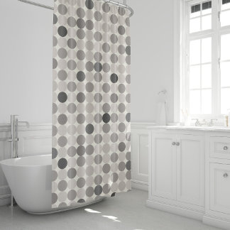 Moderne grijze geometrische cirkels gast Wow decor Douchegordijn
