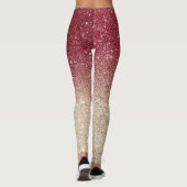 Moderne grijze Glitter Sparkles Leggings (Achterkant)