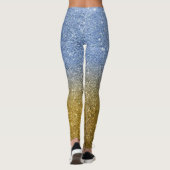 Moderne grijze Glitter Sparkles Leggings (Achterkant)
