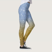 Moderne grijze Glitter Sparkles Leggings (Rechts)