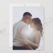 Moderne Grijze Grappige Foto Save The Date (Achterkant)