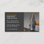 Moderne Grijze Hamer Handyman Service Visitekaartje (Voorkant)