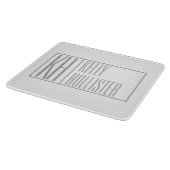 Moderne grijze Initialen en Logo Snijplank (Hoek)