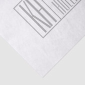 Moderne grijze Initialen en Logo Tissuepapier (Detail)