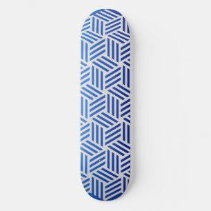 Moderne Grijze Isometrische Weefpatroon Skateboard