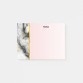 Moderne grijze marmer met gouden lint post-it® notes (Voorkant)