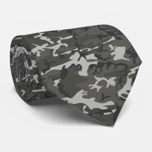 Moderne grijze militair camouflage stropdas