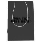 Moderne, grijze, minimale professionele Jouw tekst Medium Cadeauzakje (Voorkant)