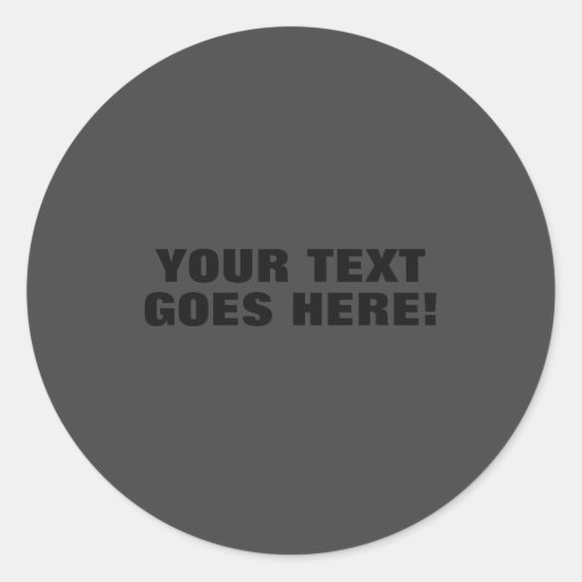 Moderne, grijze, minimale professionele Jouw tekst Ronde Sticker (Voorkant)