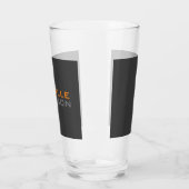 Moderne grijze Oranje tekstminimalist legant Glas (Links)