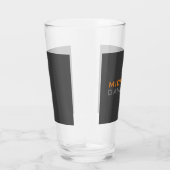 Moderne grijze Oranje tekstminimalist legant Glas (Rechts)
