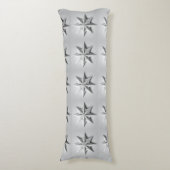 Moderne grijze ster lichaamskussen (Voorkant Verticaal)